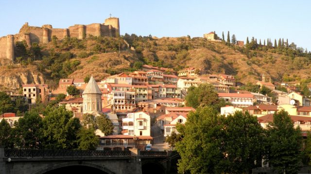 Georgia. Vistas de laparte antigua de la ciudad de Tbilisi, capital de Georgia